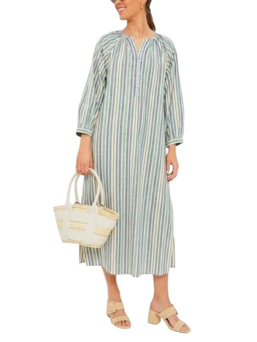 Tuckernuck Pomander Place Zephyr Stripe Heidi Dress New Caftan